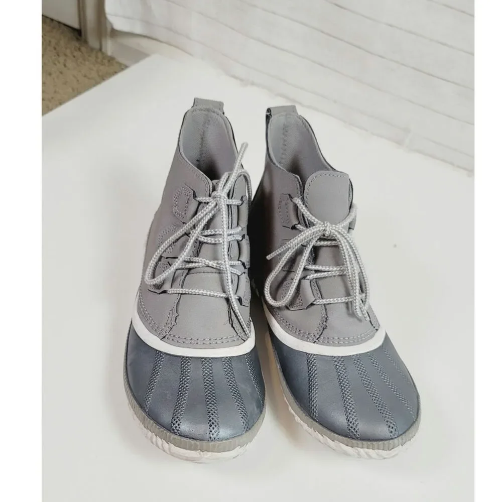 Sorel Out N About Plus Shell Boot in Chrome Gray, sz 9.5